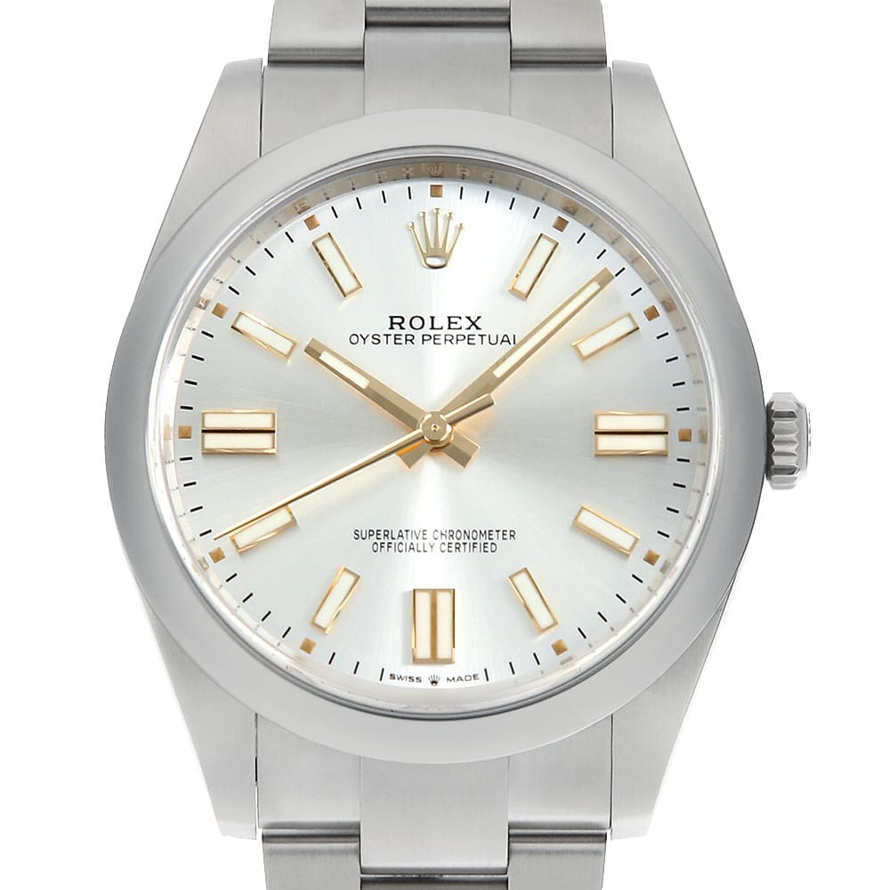 mens ROLEX hand Number second Oyster Silver Random 124300 Perpetual 41 - vintagewatches.pk