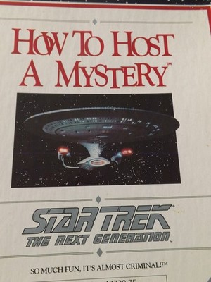 How to Host a Mystery Star Trek The Next Generation Special Edition 1992 NEW