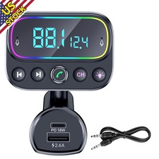 Wireless Bluetooth 5.0 Car FM Transmitter MP3 Radio Adapter Kit 3 USB Charger