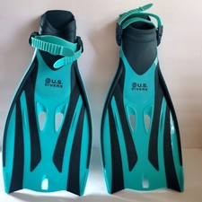 US Divers Fins ML / XL 9 -13 TEAL GREEN.