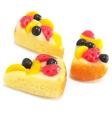 100 Dollhouse Miniature Fruit Cake Slices * Doll Mini Bakery Food Cake Wholesale