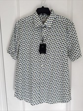 NWT Men  s Bugatchi Comfor Stretch Button Down Shirt Shaped Fit LARGE