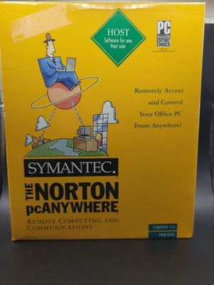 Symantec Norton PC Anywhere Version 5.0 Remote Computing & Communications DOS