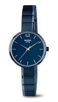 Boccia Titanium 3308-04 Damenuhr Aus Rein-Titan Nachtblau Ionenplattiert Ø29Mm