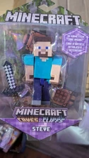 Minecraft Caves & Cliffs 3.25" Action Figure - Steve + virtual item