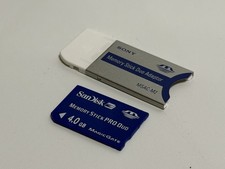 Sony Memory Stick Duo Adapter MSAC-M2 with 4GB Sony Memory Stick PRO Duo