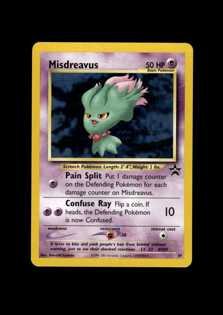 2001 Pokemon BS Promo: # 39 Misdreavus NM-MT OR BETTER