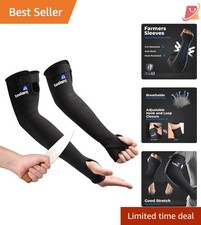 Cut Resistant Sleeves Polyethylene Gardening Welding Kitchen Arm Guards Black
