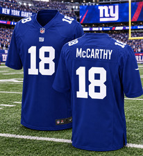 JJ #18 McCarthy 2026 Giants MEN Stitched Jersey Royal