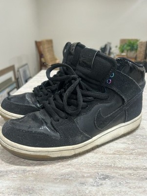 Size 9.5 - Nike SB Zoom Dunk Pro High Iridescent Black
