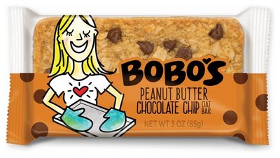 Bobo's Oat Bar PB Choc Chip - Gluten-Free Organic Energy Snack, Pack of 12