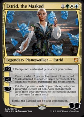 Estrid, the Masked -Foil Light Play MTG Commander 2018