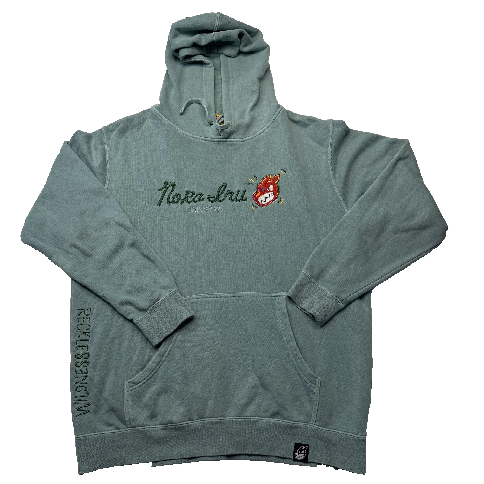 Norainu Hoodie Mens Large Green Noka Iru Devil Streetwear RIPNDIP Sweatshirt