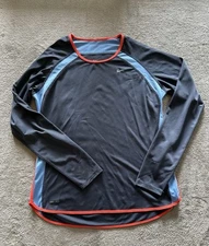 Nike Shirt Womens Large Fitted Workout Gym Running Breathable Lightweight