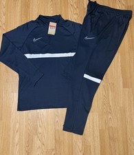 Nike Academy Dri-Fit Navy & White Tracksuit Size Large