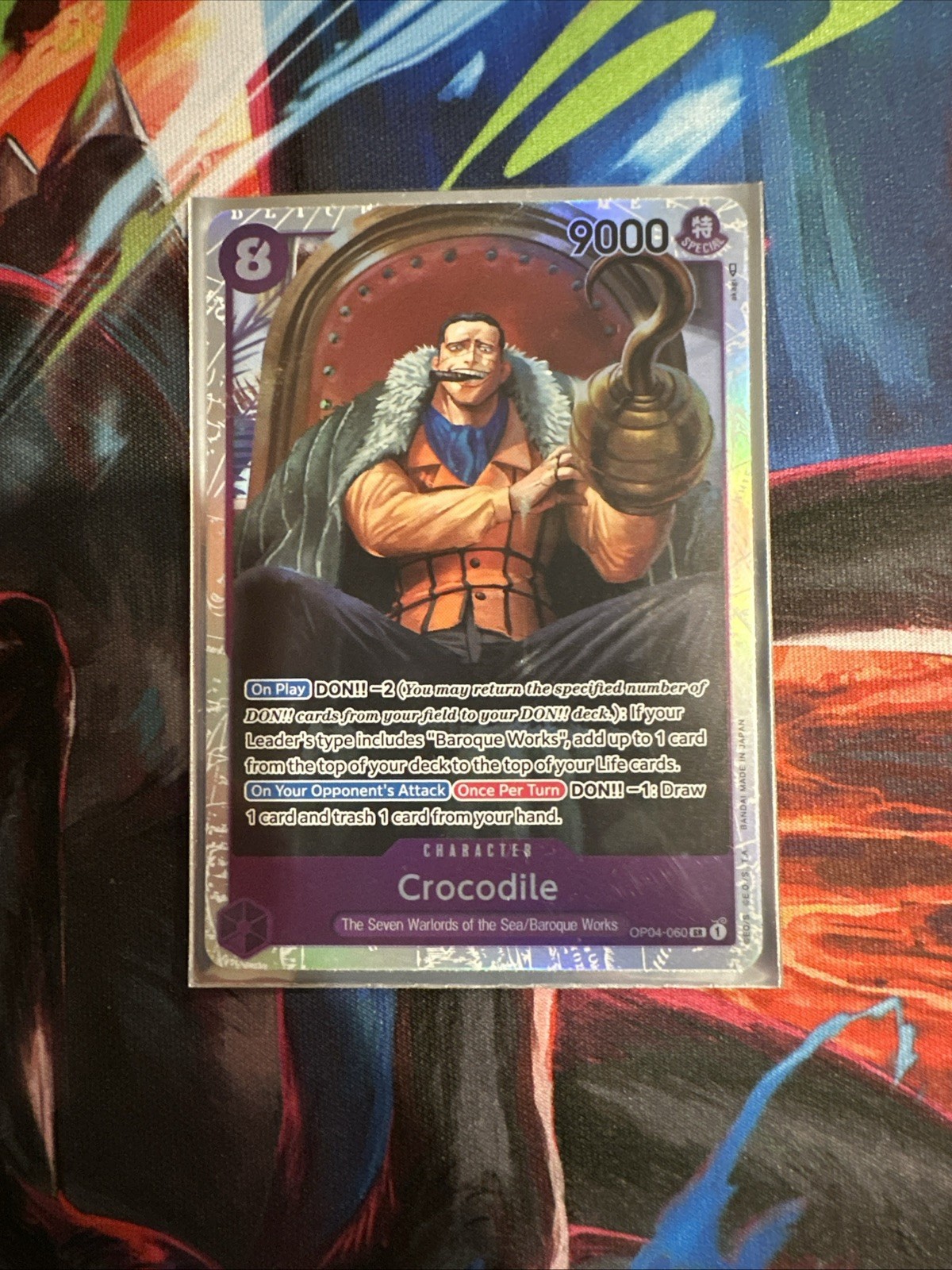 Crocodile OP04-060 One Piece Kingdoms Of Intrigue SR Near Mint CCG