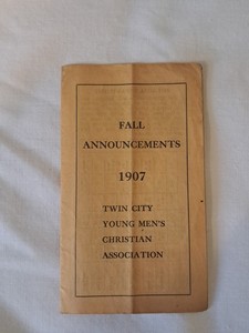 Antique Tonawanda North Tonawanda YMCA Fall Announcements Pamphlet