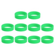 10Pcs Silicone Rubber Bands Non-slip 1.22 Inch Flat for Books, Green
