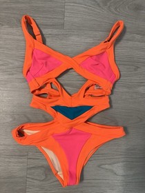 Agent Provocateur Mazzy Orange, Pink , Swimsuit Size 2