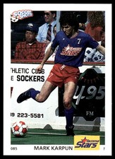 Mark Karpun 1991 Soccer Shots MSL #085 Tacoma Stars Soccer READ FREE SHIPPING