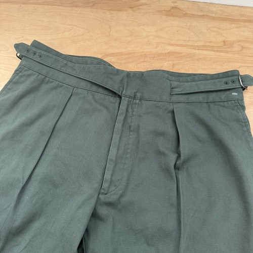 Polo Ralph Lauren Men’s Buckled Chino Suit Trouser Size 38x30 Green $298 NWOT - Picture 3 of 16