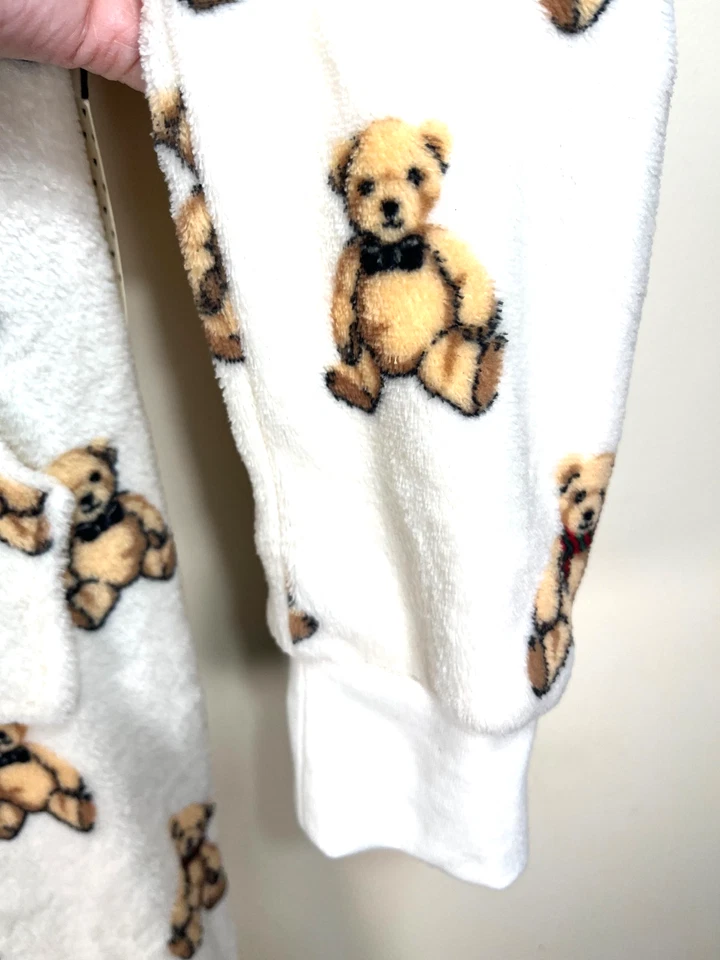 NUEVO CON ETIQUETAS-FOREVER 21 Mono Pijama Con Capucha Polar Confort Osos de Peluche de Una Pieza S Foto 4 de 4