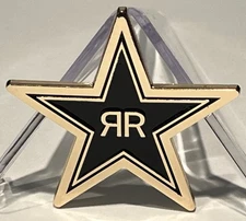 Rockstar Energy Drink Star Pin Gold & Black!! New Old Stock!!