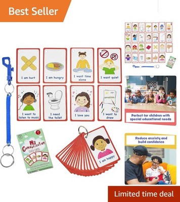 Portable Speech Development Flashcards - 27 Illustrated Cards for Special Needs