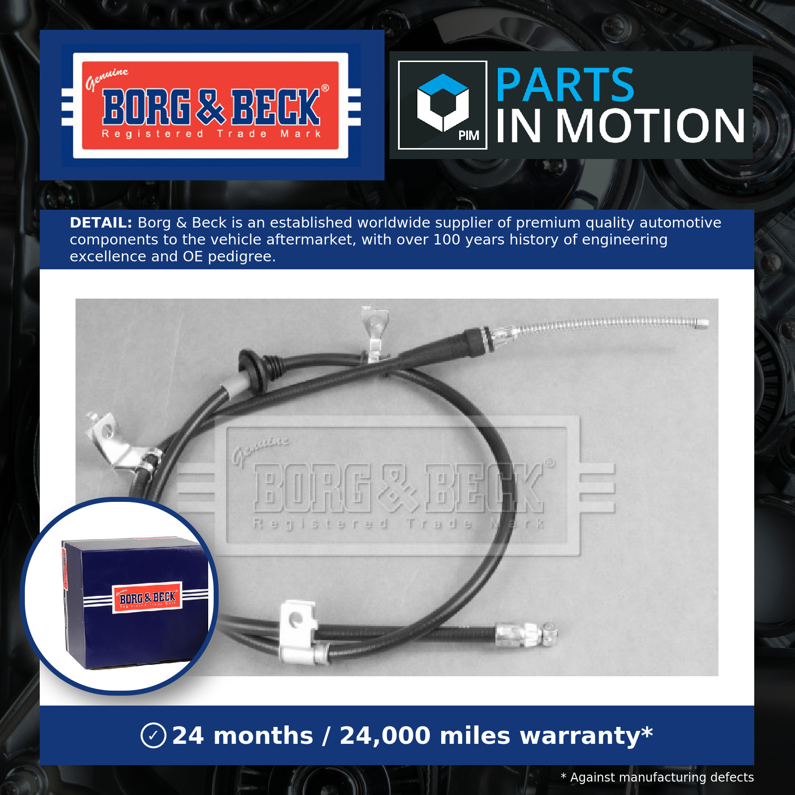 Handbrake Cable fits KIA RIO DC 1.5 Rear Left 00 to 05 A5D Hand Brake Parking