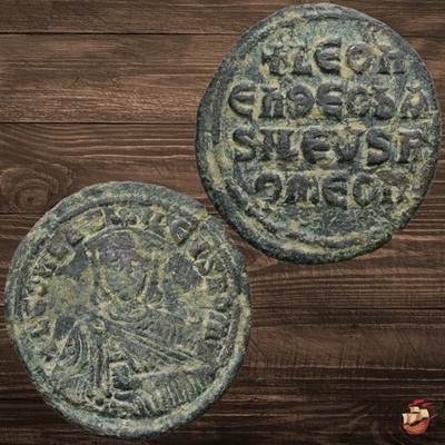   Byzantine coin   27mm Follis - Leo VI the Wise (886-912) Sear 1729 @b2039