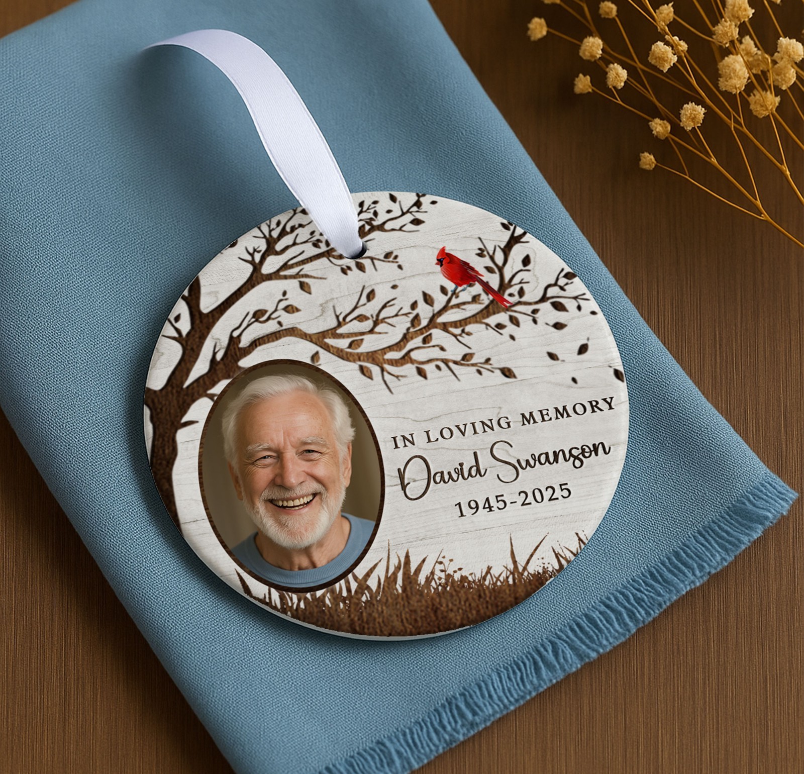 Memorial Ornament, In Loving Memory Ornament With Picture Custom Ornaments