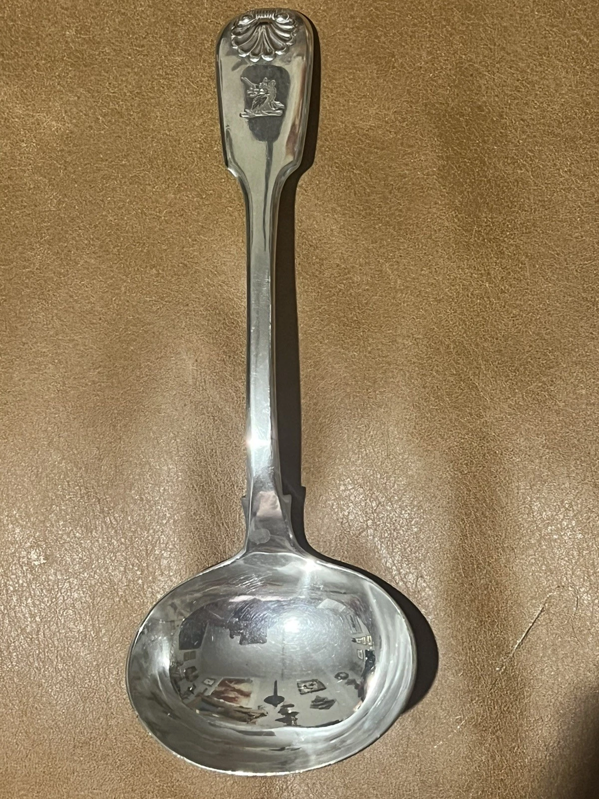 Antique Victorian Sterling Silver Sauce Gravy Ladle Spoon