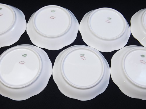 7 HAVILAND LIMOGES France Pink Floral Gold Daubs SCHLEIGER 67 Dessert Bowls 5" - Picture 8 of 11