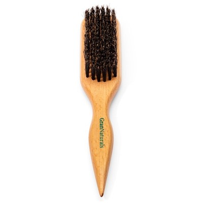 GranNaturals Boar Bristle Slick Back Hair Brush for Sleek Ponytail Bun &...