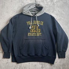 VTG Ralph Lauren Polo Jeans Co. Hoodie Mens XL Faded Sweatshirt Athletic Dept.