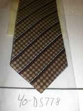 CHILDREN'S NECK TIE 13" BEIGE STRIPES 40-DS778 ADJ