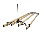 4 LATH Traditional  Vintage Clothes airer dryer kitchen rack ceiling drier