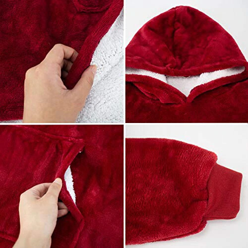 Blanket Sweatshirt oversized Fleece Hoodie Sweatshirt Blanket, Hooded RRP £27.99 image 2
