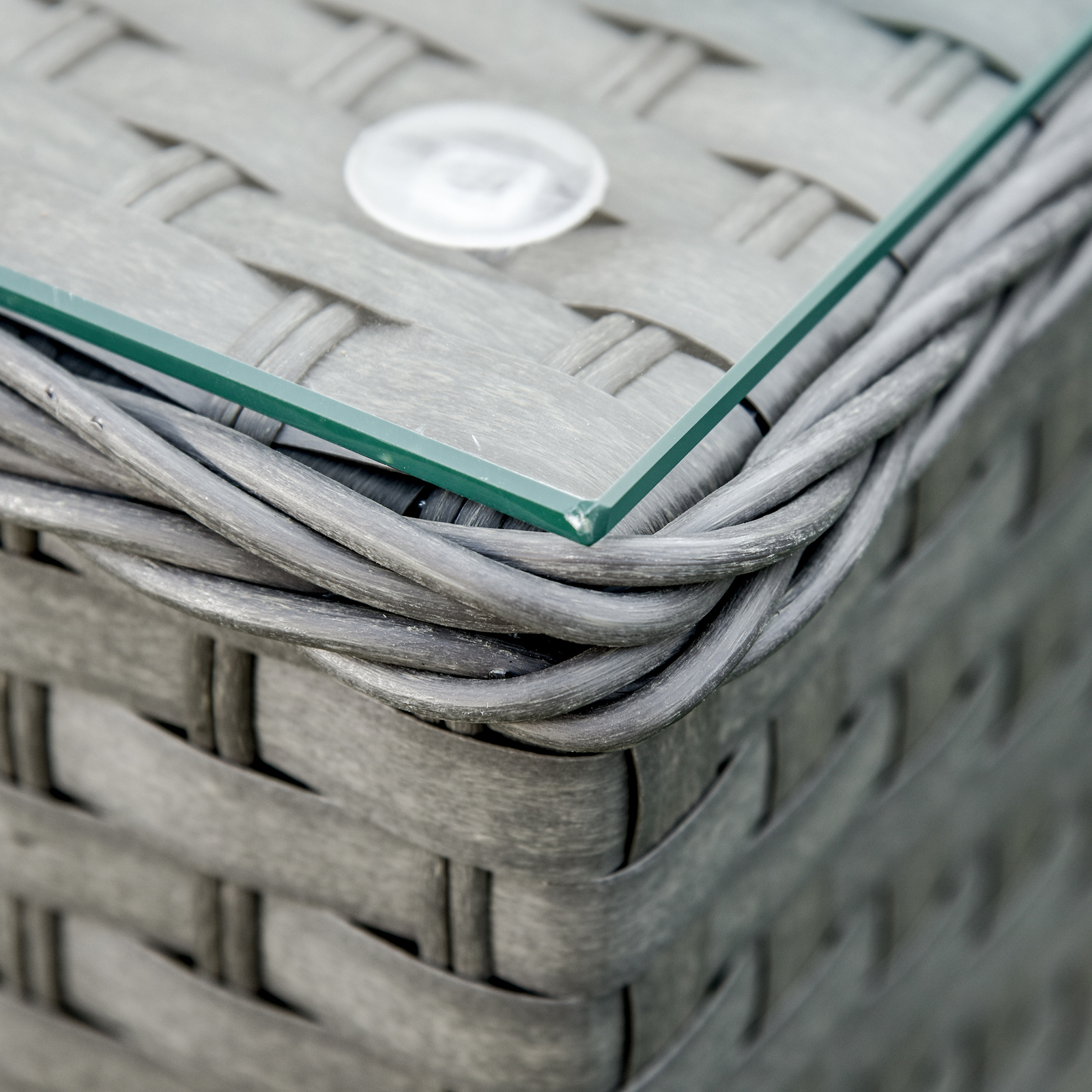 Outsunny 5PC PE Rattan Corner Sofa Set Outdoor Conservatory Furniture w