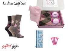 Ladies Golf Gift Sets Socks Balls Tee's Ideal Presents, Birthdays  Society's