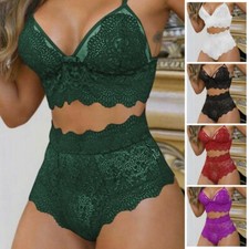 Fashion Bra  Panties Womens Floral Lace Lingerie Thongs Push Up Set Nightwear