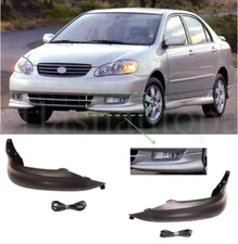 Front Bumper Lips Spoiler For 2003 2004 Toyota Corolla 2pcs Sport Splitter Set