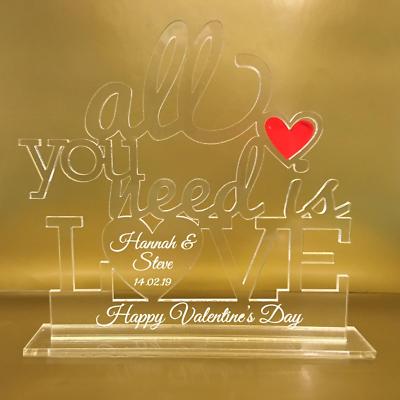 Personalisierte Valentinstag Geschenk Tag für Sie oder Ihren Mann Frau Freund Plakette 