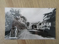 Old postcard - Morebattle - Street scene with car