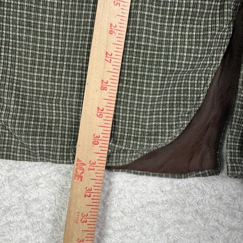 Vintage Robert Hall Corduroy Green Check Sport Coat Blazer 44 3 Button Union Mad - Picture 9 of 10