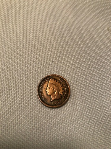 RARE 1907 Indian Head Penny - Picture 2 of 5