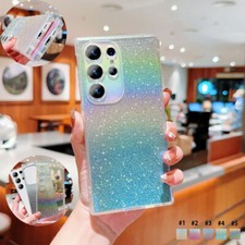 Shockproof Bling Glitter Clear Phone Case For Samsung Galaxy S25 S24 S23 S22 S21