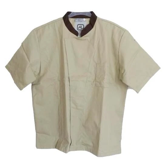 LAFONT 1844 NEU strapazierfähige Herren Kurzarm Kochjacke beige braun Gr. 2 XL, 3 XL