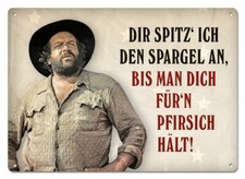 Bud Spencer & Terence Hill * DIR SPITZ ICH DEN SPARGEL AN... *  Blechpostkarte