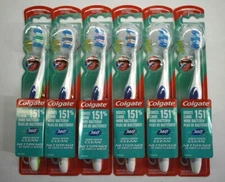 Lot of 6 Colgate 360 Whole Mouth Clean Cheek & Tongue Cleaner Soft Toothbrushes